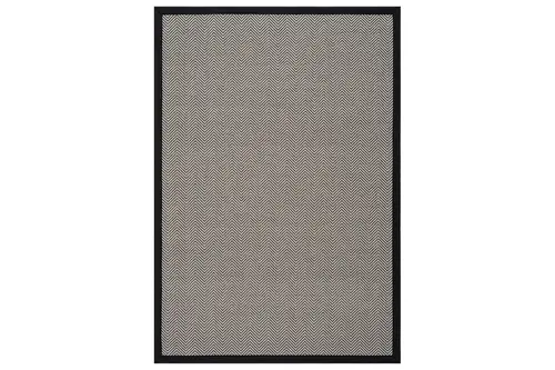 Sisalo Bordure Krem Siyah Sisal Halı, Siyah Bordür B3421E, 80X120