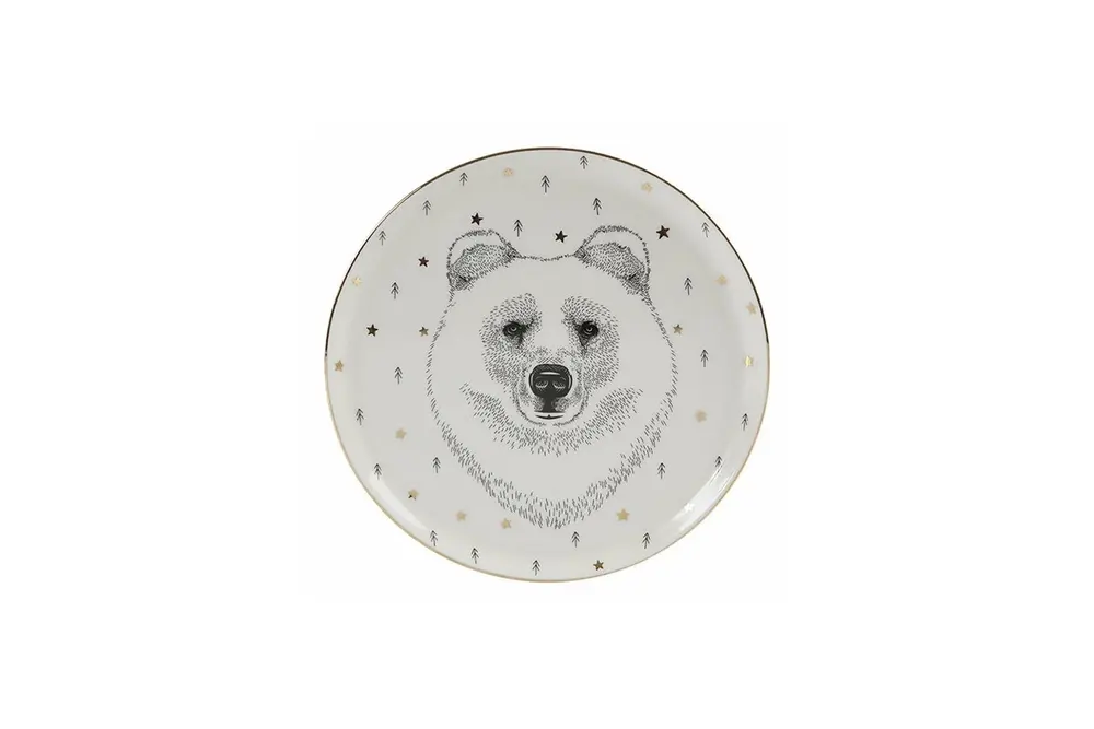 Porland Forest Bear Düz Tabak 20 Cm 04Lfh000451