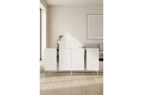 Anka Konsol Ve Tv Sehpası Beyaz Silver 150 Cm Ka1598Bs
