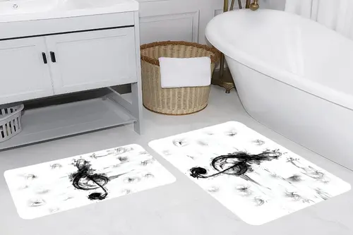 Rovigo Home Dijital Baskılı İkili Banyo Paspas Takımı, Rvg5268