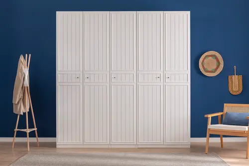 Luna Nox Çıtalı Gardırop, 5 Kapaklı