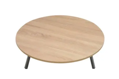 Alesta Ahşap Kaplama Katlanabilir Yer Sofrası, 70 Cm Çap , 21 Cm Yükseklik