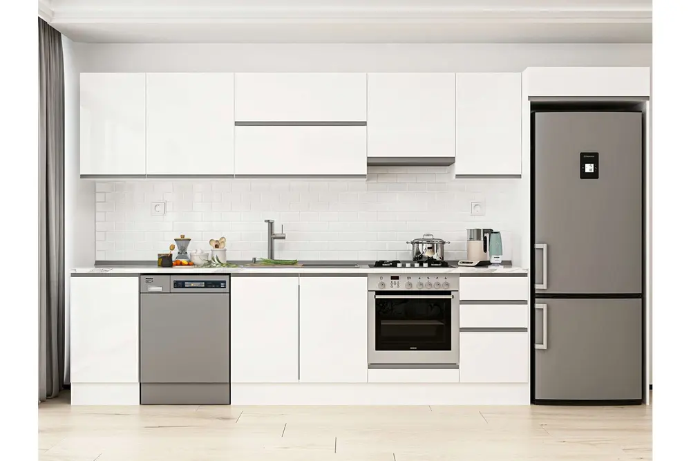 Alvinka 380X222 Cm Mutfak Dolabı, Mb E90S45S45 1 Beyaz Suntalam