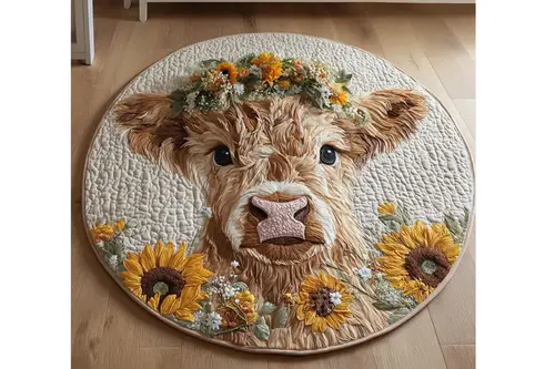 Cute Animal Baskılı Dokuma Taban Halı, 516 Yng, 80X80 Cm