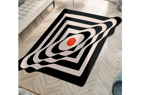 Minimalist Hedef Asimetrik Dokuma Taban Halı, 389 Yng, 60X120 Cm