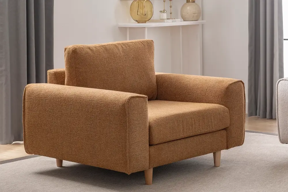 Merlin Loveseat Berjer, Naturel, Kumaş Değişimli