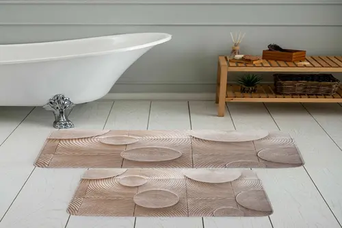 Rovigo Home Dijital Baskılı İkili Banyo Paspas Takımı Rvg5119
