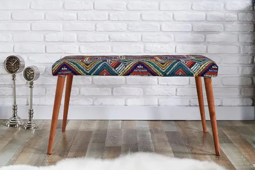 Tubihome Puf Bench, Desenli