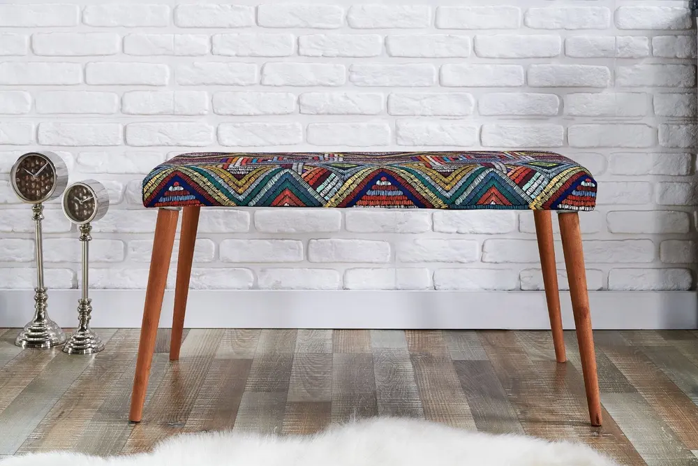 Tubihome Puf Bench, Desenli