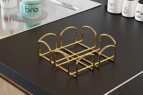 Bino Gold Altın Kaplama Paslanmaz Dolu Çelik Peçetelik