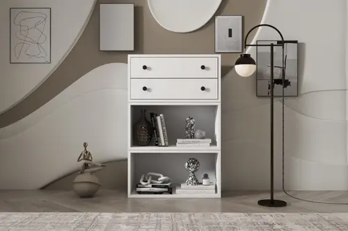 Lexus Raflı Çekmeceli Şifonyer, 65 Cm Sfn 1038 Ç