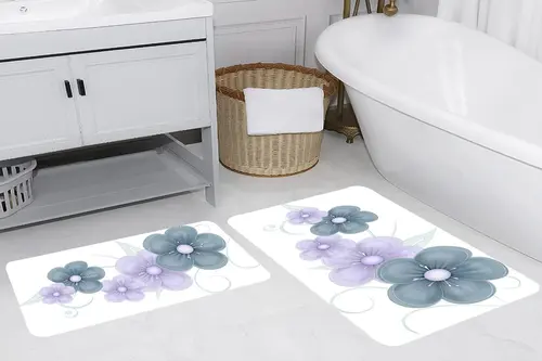 Rovigo Home Dijital Baskılı İkili Banyo Paspas Takımı, Rvg5258