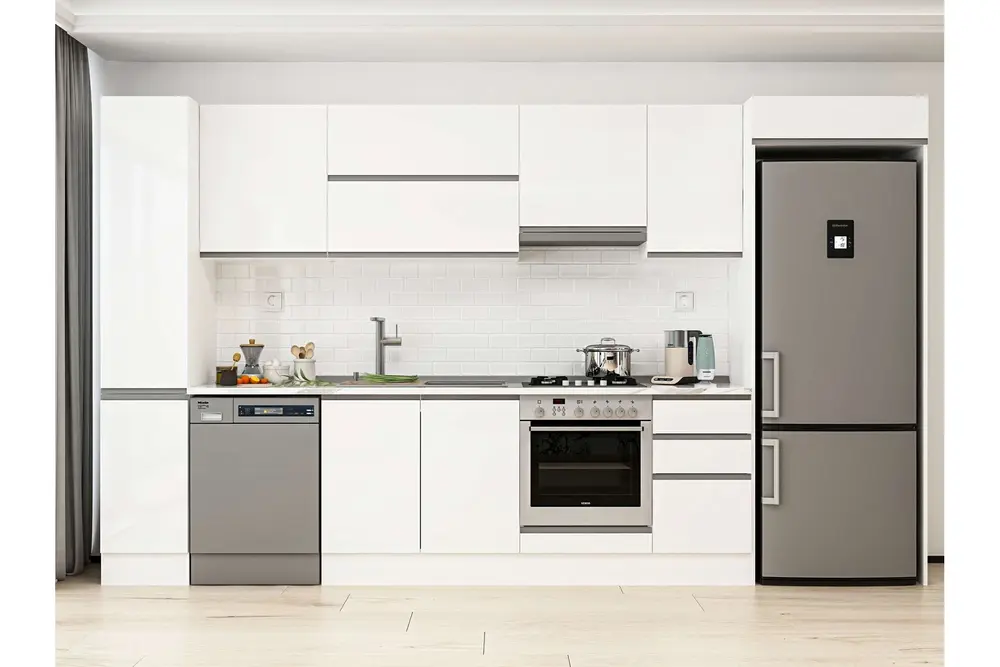 Alvinka 375X222 Cm Mutfak Dolabı, Mbb E90B40S45 1 Beyaz Suntalam