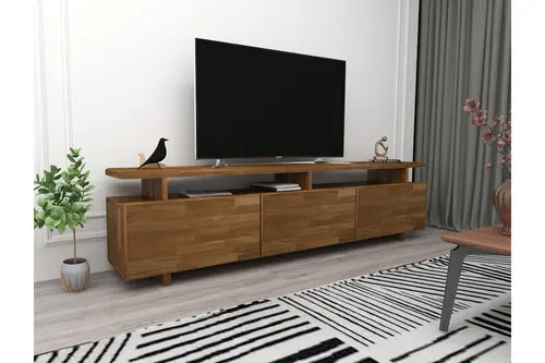 Woodface Verona Tv Sehpası, Doğal Ahşap Ceviz