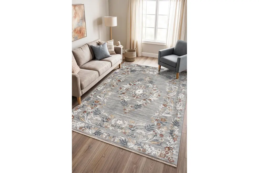 Koza Bohem Gri Multi Halı, A5853C, 80X150