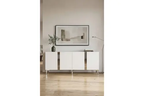 Anka Konsol Ve Tv Sehpası Beyaz Silver 180 Cm Ka1898Bs