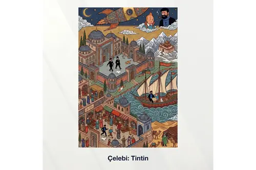 Miniaworks Çelebi: Tintin Kanvas Tablo 21X30