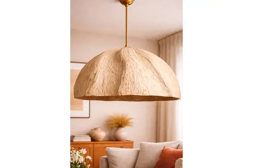 Handmade Wabi Sabi Karbon Beton Avize, Caventra