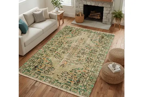 Sultan Beji Vintage Dokuma Taban Halı, 371 Yng, 60X120 Cm