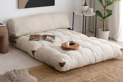 Evodeko Fold Çift Kişilik Teddy Minder, Krem