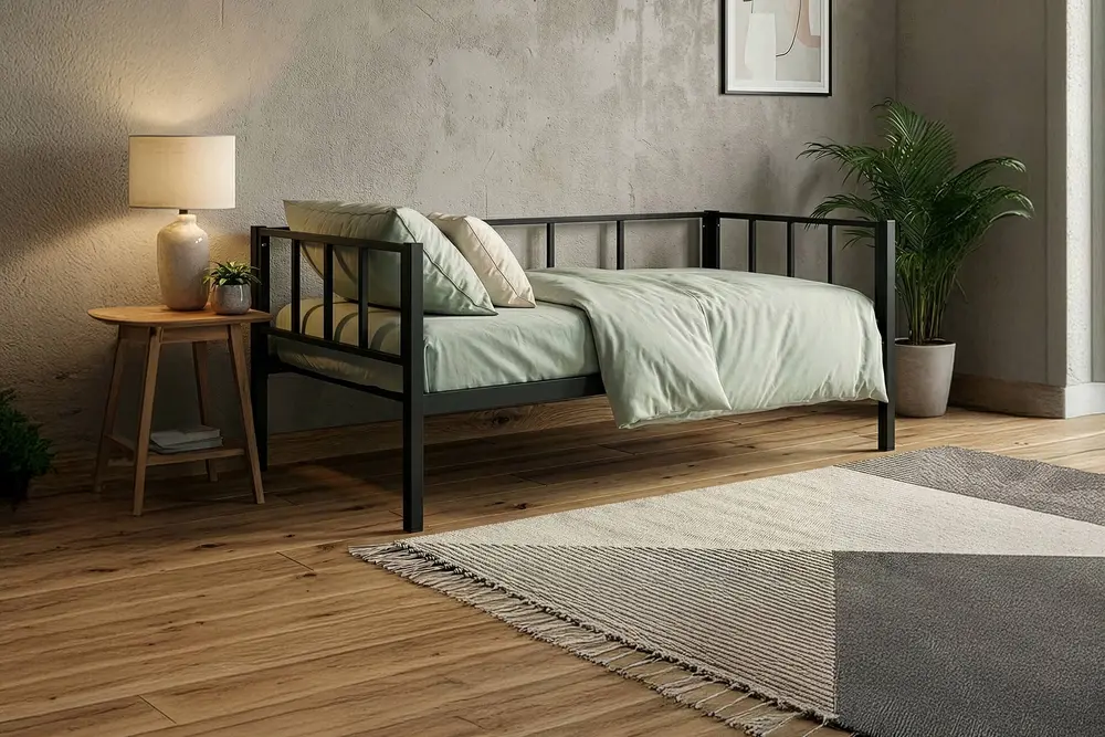 Titan Daybed Tek Kişilik Karyola, Siyah, 90X190
