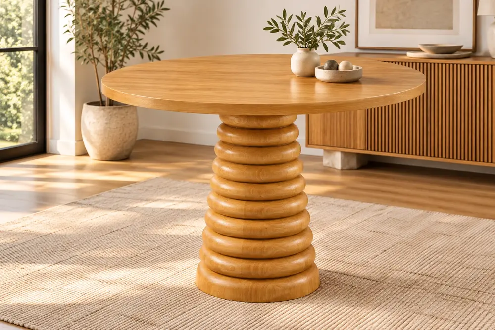 Class Konik Mutfak Masası, Meşe, 80 Cm