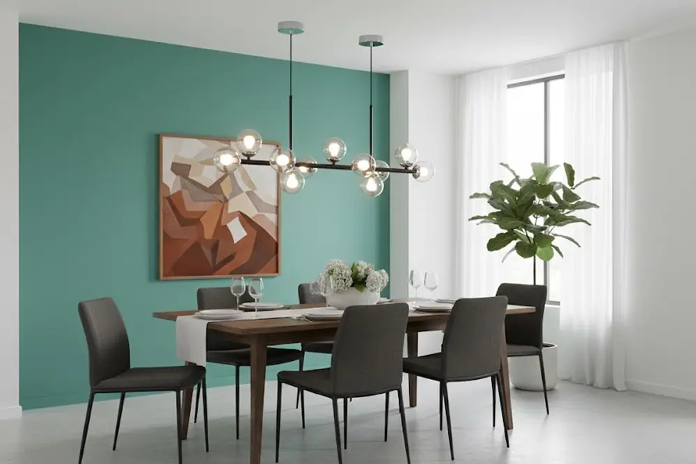 Selin Onbirli Şeffaf Camlı Siyah Krom Detaylı Avize