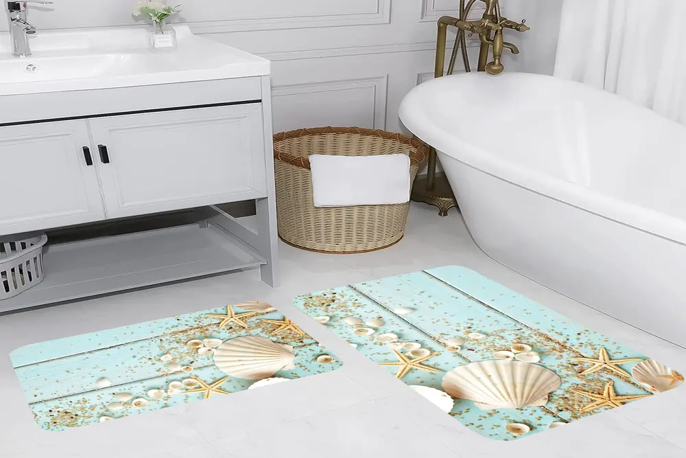 Rovigo Home Dijital Baskılı İkili Banyo Paspas Takımı Rvg5013