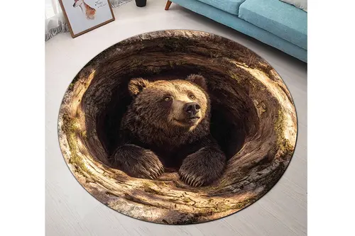 Ayı İni Dokuma Taban Halı, 554 Yng, 80X80 Cm