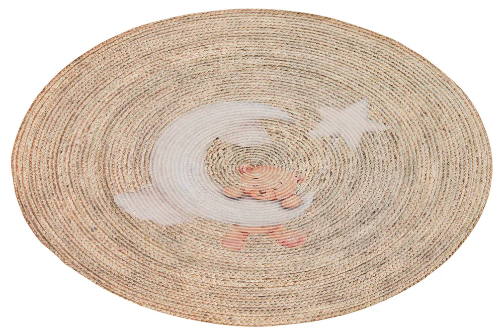 Jüt Sisal Halı 115, Kahverengi, 100X100