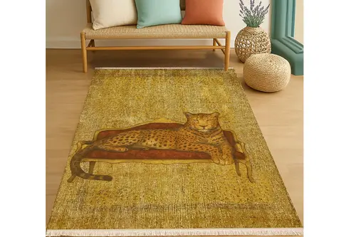 Leopar Vintage Dokuma Taban Halı, 358 Yng, 60X120 Cm