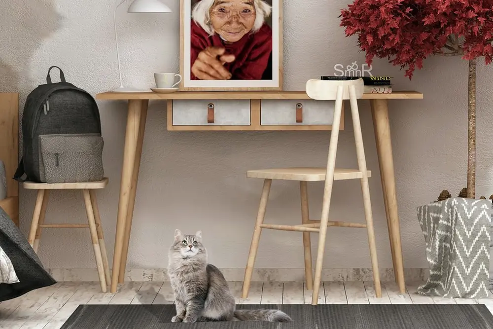 Esmob Betong Plus Soomin Çalışma Masası, Meşe-Açık Beton