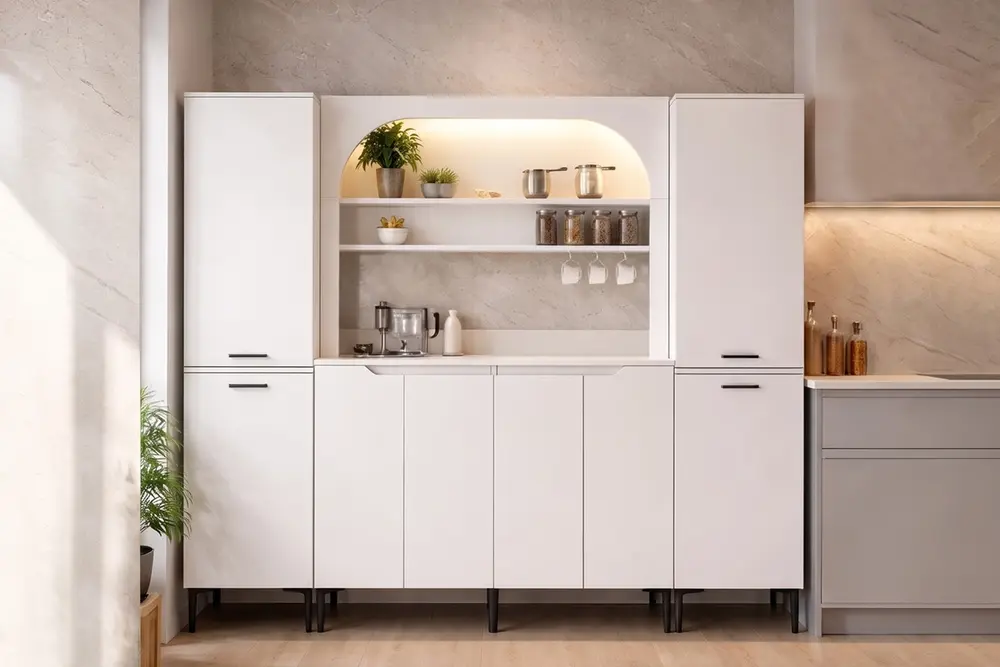 Melinta Singa Sepetli Mutfak Dolabı, Beyaz
