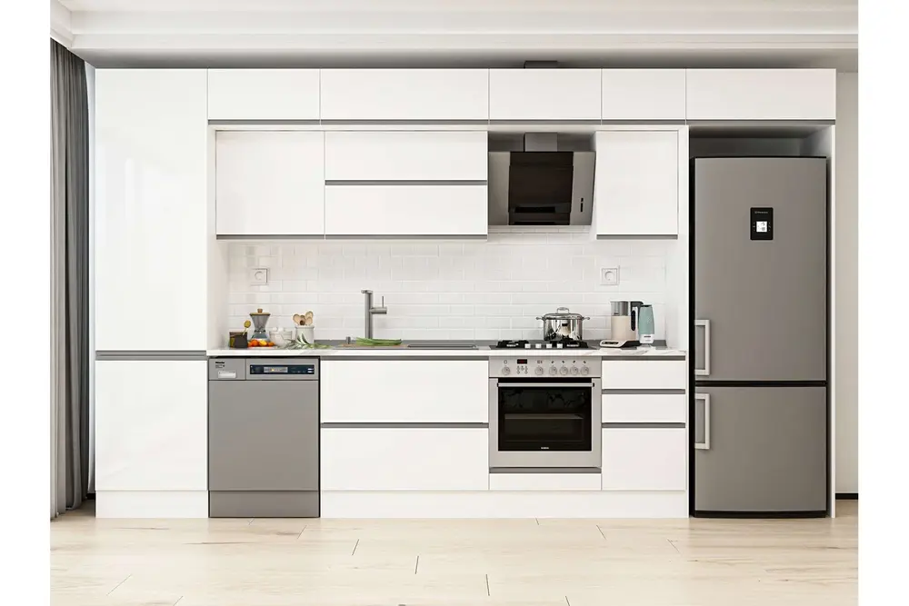 Alvinka 385X240 Cm Mutfak Dolabı, Mbb E80B60S45 2 Beyaz Suntalam