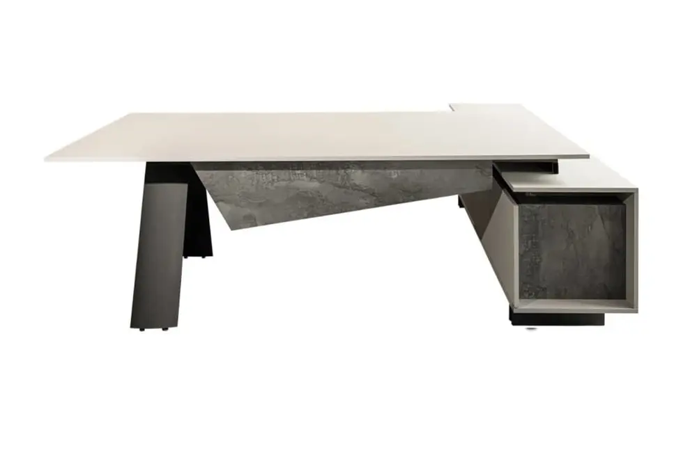 Balance Ofis Masası, Sol, Kül Gri İroni, 260 Cm