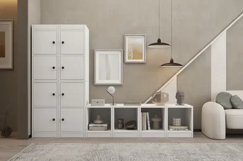Zara Ofis Kitaplığı Ve Dosya Dolabı Beyaz Çok Bölmeli Evrak Rafı Nrg Ktp 1116