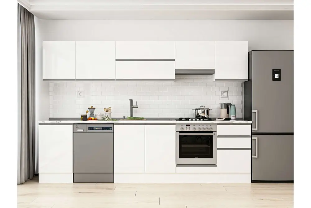 Alvinka 310X210 Cm Mutfak Dolabı, M E90S50S50 1 Beyaz Suntalam