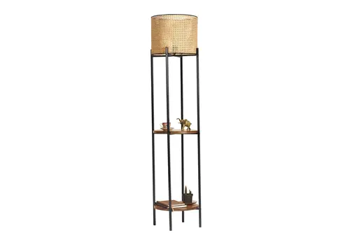 Vega Siyah Rattan Başlıklı Lambader