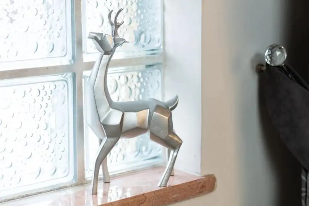 Kübik Geyik Biblo Silver