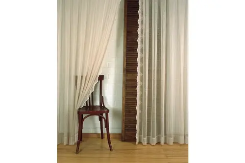 Fon Örme Tül Dantelli Bej Rengi 1-2 Seyrek Pile 130X260